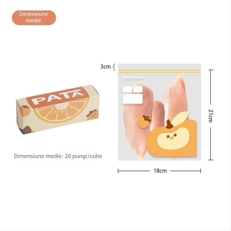 Pungi alimentare pentru conservare legume și fructe, antibacteriene, pentru frigider și congelator, pungi sigilate PE cu compartiment pentru fructe