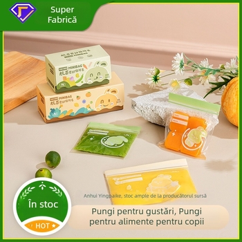 Pungi sigilate de calitate alimentară pentru gustări ale bebelușilor, depozitare porții pentru fructe, menținerea prospețimii