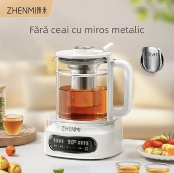 Zhenmi Ceainic din Titan Pur pentru Uz Casnic, Fierbător de Apă Mic Multifuncțional Automat, Ceainic cu Flori, Aparat de Preparare Ceai pentru Birou