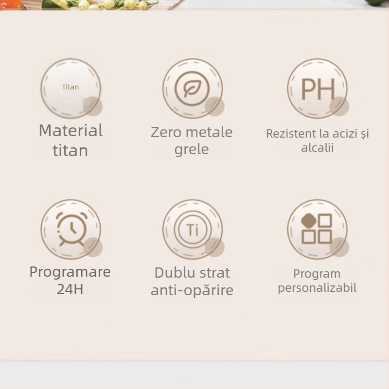 Zhenmi Ceainic din Titan Pur pentru Uz Casnic, Fierbător de Apă Mic Multifuncțional Automat, Ceainic cu Flori, Aparat de Preparare Ceai pentru Birou