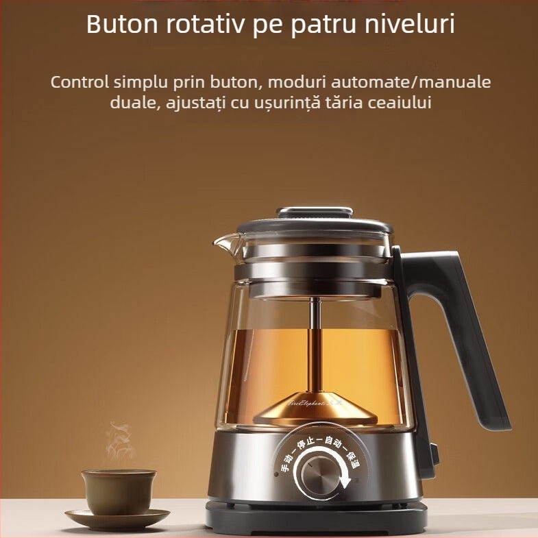 Mai zhuo ceainic electric din sticlă, model Hx–zcq048, nou model pentru uz casnic și de birou, fierbător de ceai cu pulverizare de abur, capacitate mare 1–1,5 l