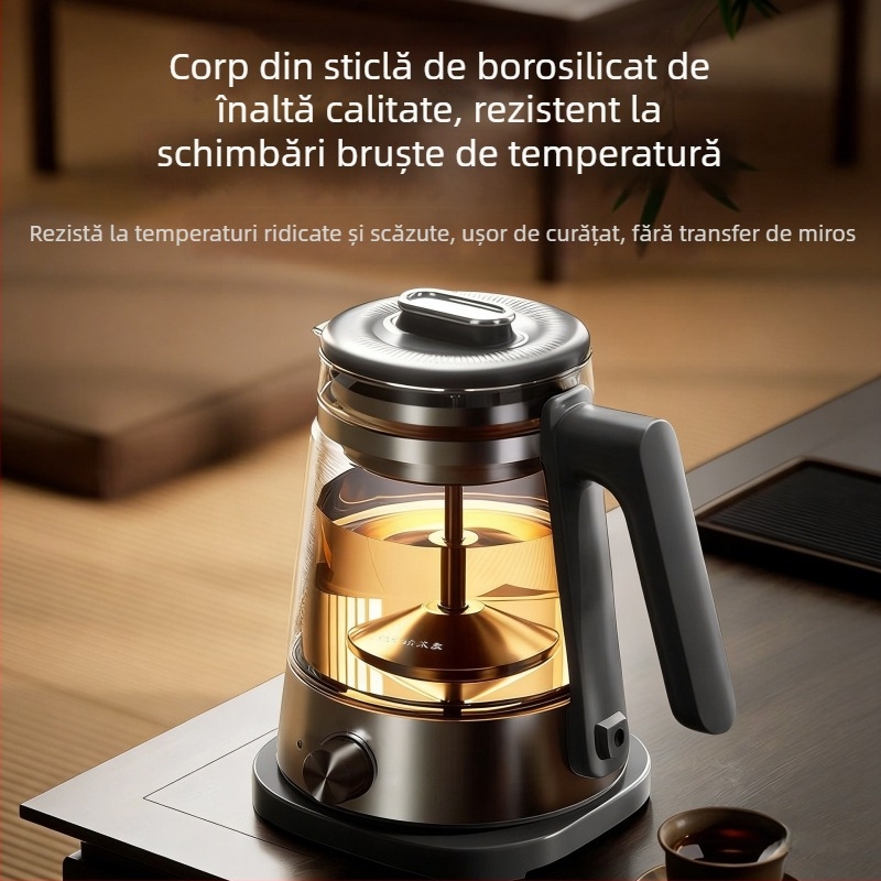 Mai zhuo ceainic electric din sticlă, model Hx–zcq048, nou model pentru uz casnic și de birou, fierbător de ceai cu pulverizare de abur, capacitate mare 1–1,5 l