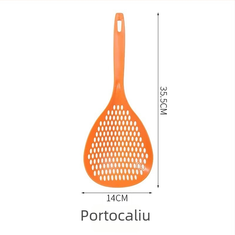 Lingură mare pentru strecurarea tăițeilor, cu mâner lung, cap gros, pentru bucătărie de acasă, ideală pentru tăiței, găluște și colțunași, cu filtru de scurgere.