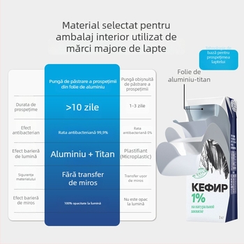 Pungi din folie de aluminiu pentru păstrarea în frigider, sigilate cu fermoar, de calitate alimentară, porționate