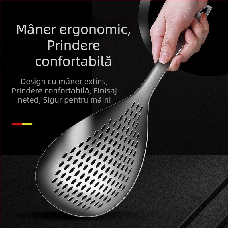 Sită de bucătărie din oțel inoxidabil pentru tăiței și găluște, calitate alimentară, pentru uz casnic, cu plasă de scurgere a uleiului