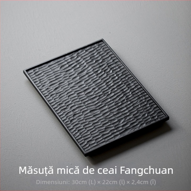 Suport din lemn pentru ceainic și tavă de ceai în stil japonez wabi-sabi, lemn de camfor carbonizat, accesorii pentru ceai