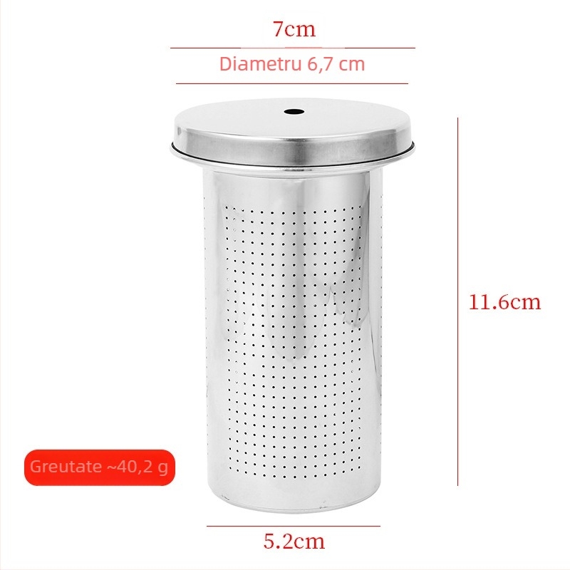 Filtru de ceai din oțel inoxidabil pentru ceainic din sticlă - sită pentru frunze de ceai