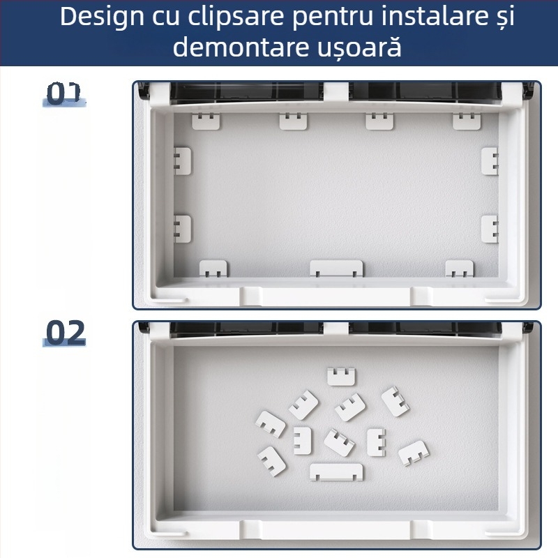 Cutie impermeabilă de exterior cu priză dublă, montare pe suprafață, întrerupător dublu, pentru uz casnic