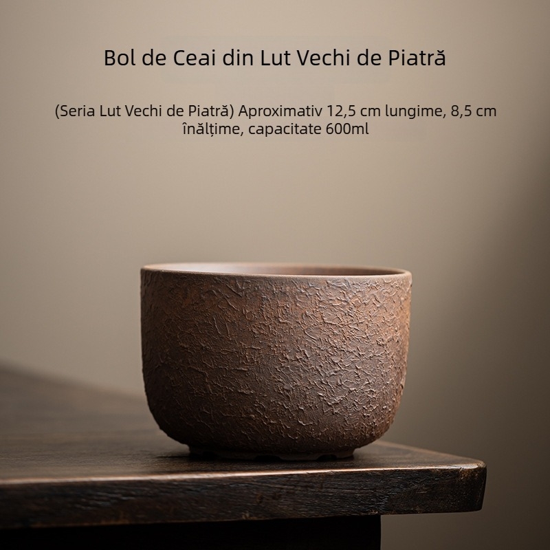 Vas ceramic pentru spălarea ceaiului Gongfu, cu bol de clătire pentru ceai și recipient mare pentru zaț de ceai