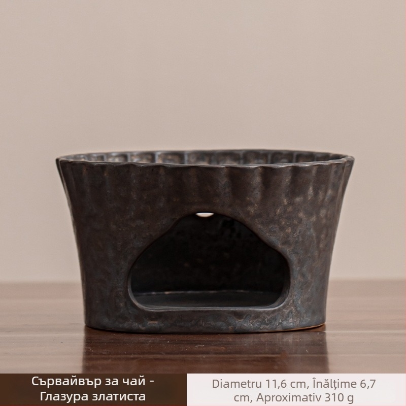 Set rustic din ceramică pentru ceai, cu ceainic și oală pentru ceai, pentru uz casnic și în aer liber