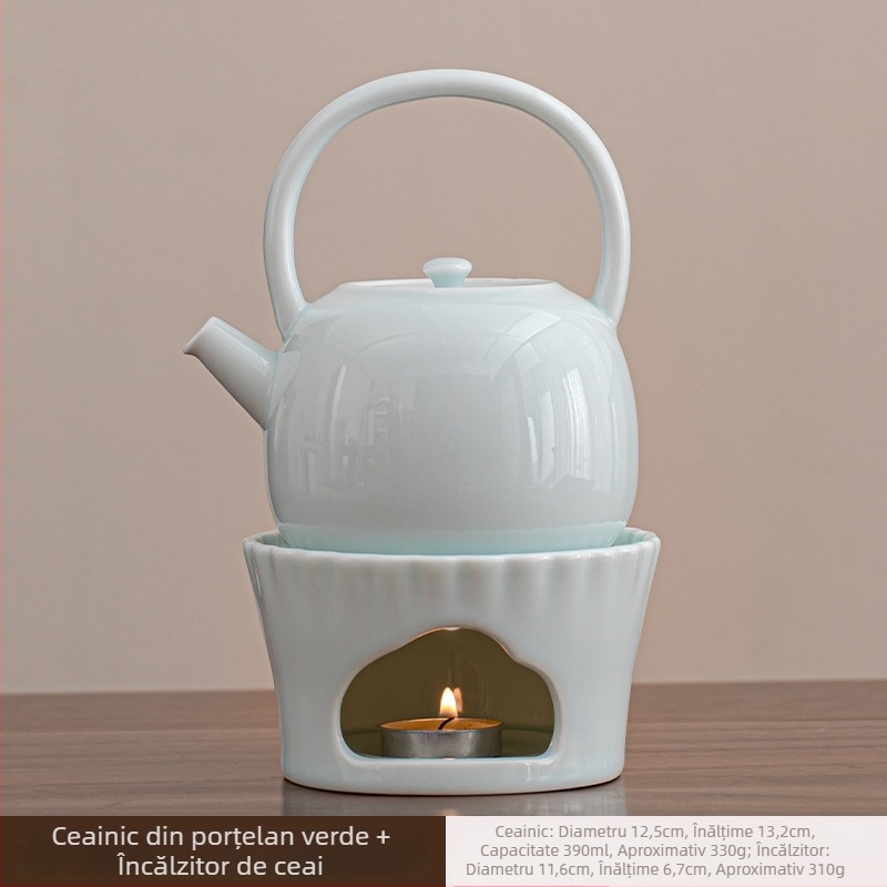Set rustic din ceramică pentru ceai, cu ceainic și oală pentru ceai, pentru uz casnic și în aer liber