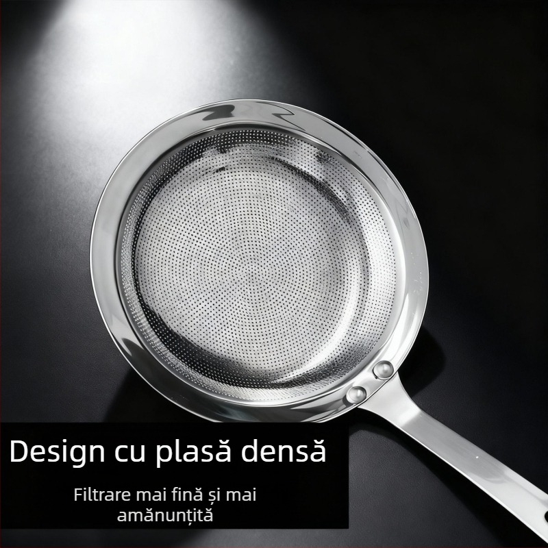 Oțel inoxidabil 304: filtru pentru lapte de soia, sită pentru supă, lingură pentru îndepărtarea spumei și separator de ulei