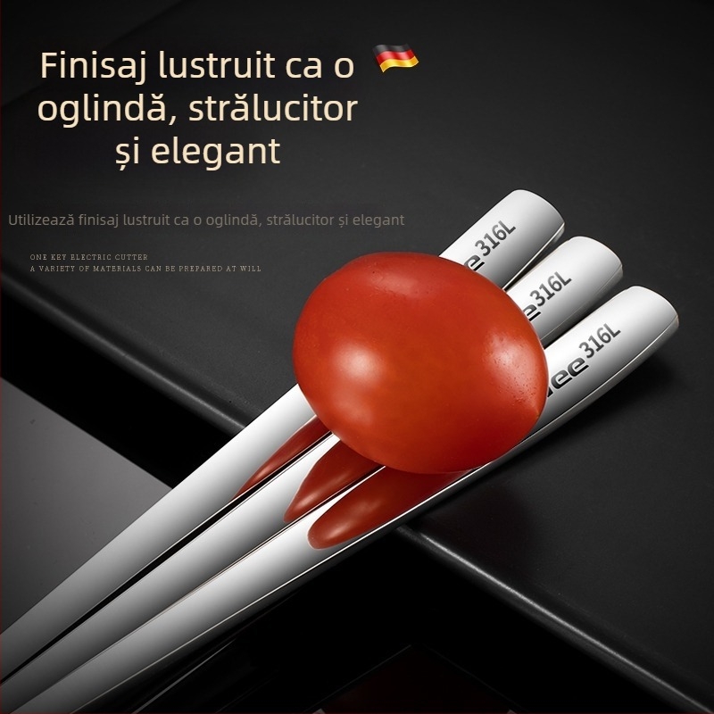 Furculiță din oțel inoxidabil 316, mâner lung, stil occidental, pentru friptură, paste și salate