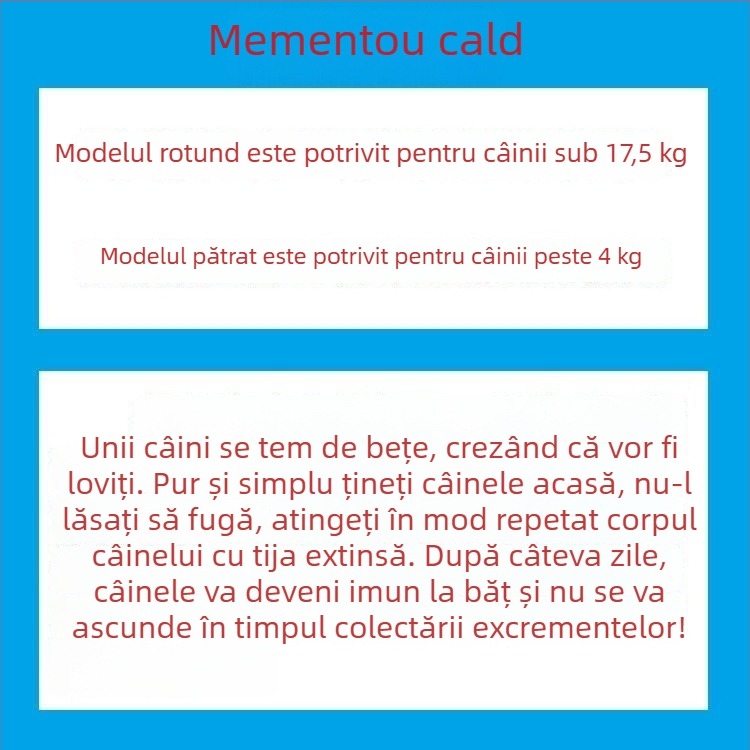 Colector de deșeuri pentru câini, la un singur clic, pungi de unică folosință pliabile – curățenie automată în exterior pentru câini mici