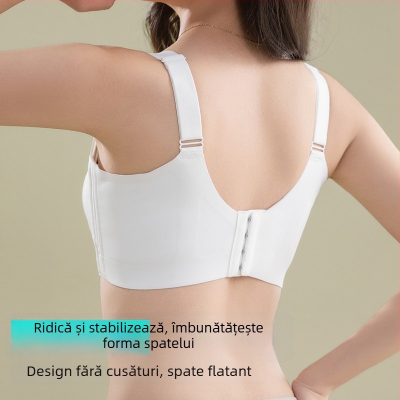 Sutien cu cupă completă, plus size, căptușeală din mătase Mulberry, țesătură respirabilă, bretele reglabile, modelare sân