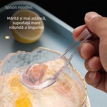 Lingurițe de plastic de unică folosință, ambalate individual, pentru livrări fast-food, lingurițe pentru desert îngroșate, utilizare comercială.