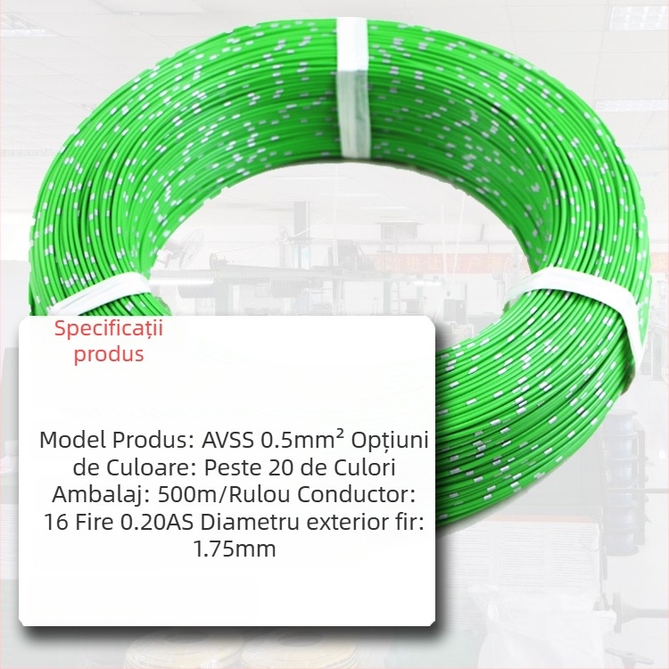 AVSS cablu auto din cupru pur, cu pereți subțiri, secțiune pătrată 0.3-2.0 mm²