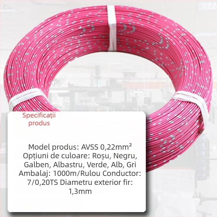 AVSS cablu auto din cupru pur, cu pereți subțiri, secțiune pătrată 0.3-2.0 mm²