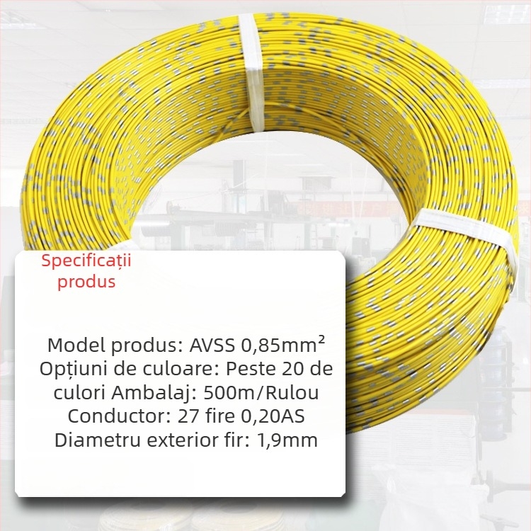 AVSS cablu auto din cupru pur, cu pereți subțiri, secțiune pătrată 0.3-2.0 mm²