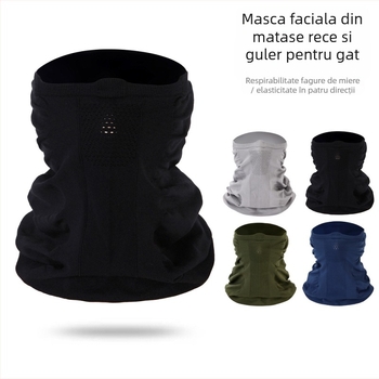 Fular pentru ciclism, mască de față tricotată, respirabilă, protecție împotriva frigului și a vântului, fără cusături