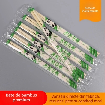 Bețișoare din bambus, de unică folosință, pentru restaurante, livrări și banchete, uz casnic, mic dejun și gustări