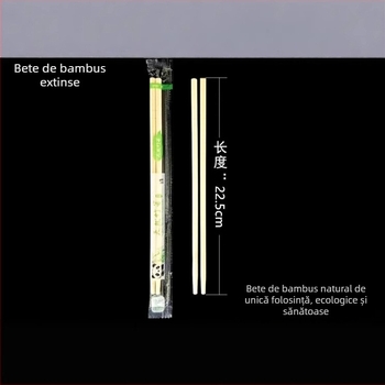 Bețișoare din bambus, de unică folosință, pentru restaurante, livrări și banchete, uz casnic, mic dejun și gustări