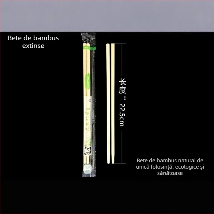Bețișoare din bambus, de unică folosință, pentru restaurante, livrări și banchete, uz casnic, mic dejun și gustări