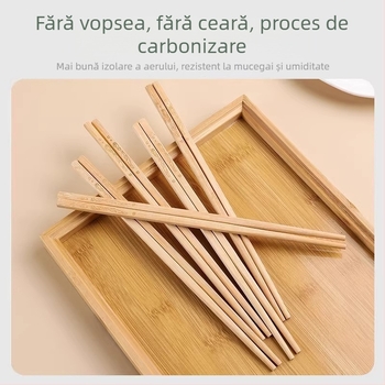 Bețișoare din bambus natural, durabile, antiderapante, gravate, de înaltă calitate