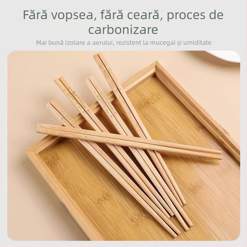 Bețișoare din bambus natural, durabile, antiderapante, gravate, de înaltă calitate