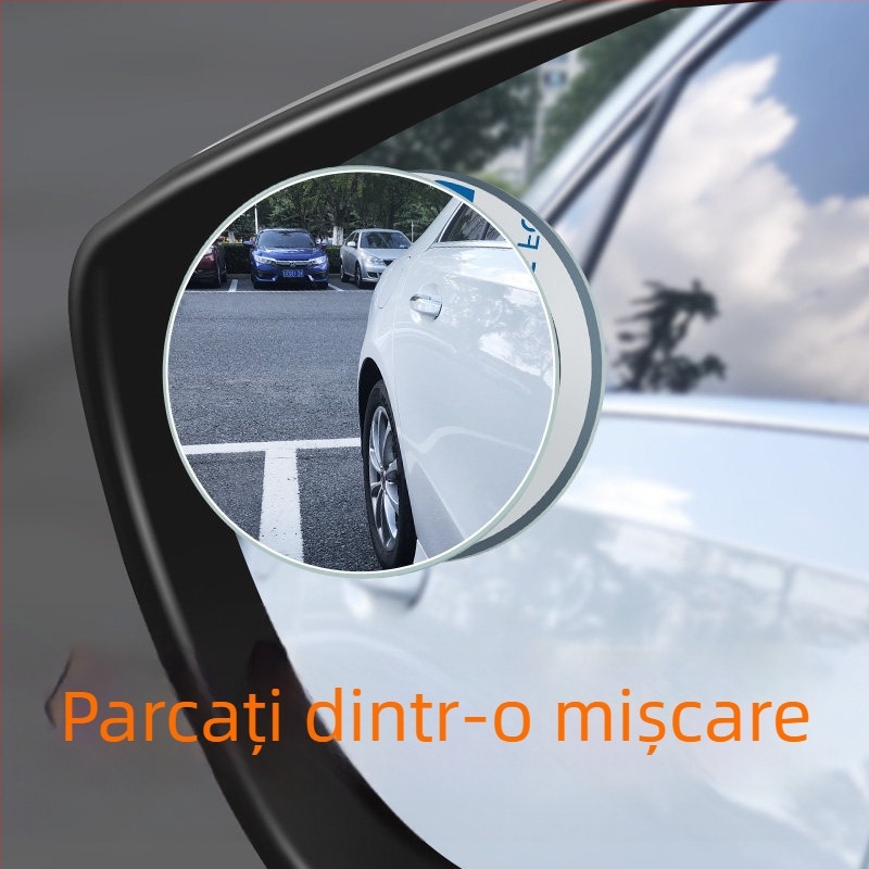 oglindă retrovizoare cu unghi larg, oglindă convexă auxiliară pentru unghiuri moarte, impermeabilă, rotundă, 360°, pentru mașini, sedan și SUV