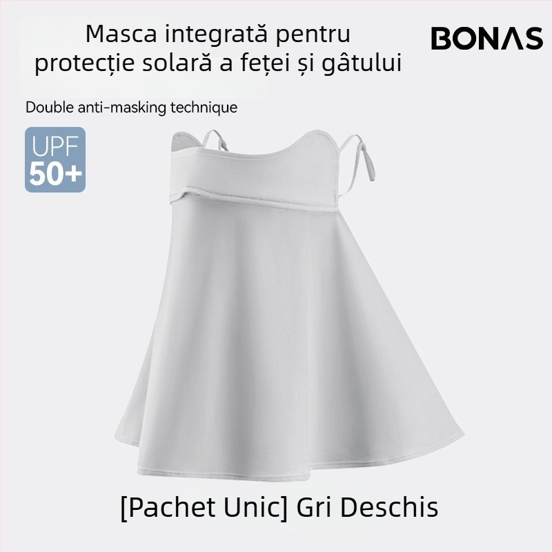 Mască facială din mătase de gheață cu protecție UV pentru femei, acoperire completă a feței, vară respirabilă, 2025 model nou