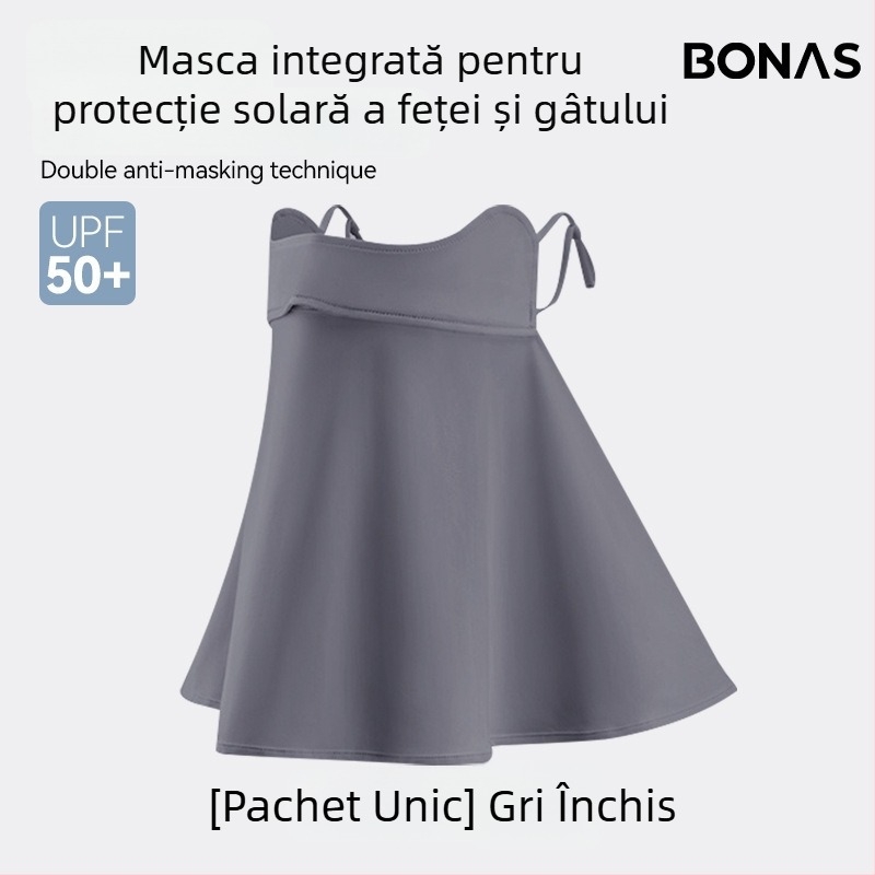 Mască facială din mătase de gheață cu protecție UV pentru femei, acoperire completă a feței, vară respirabilă, 2025 model nou