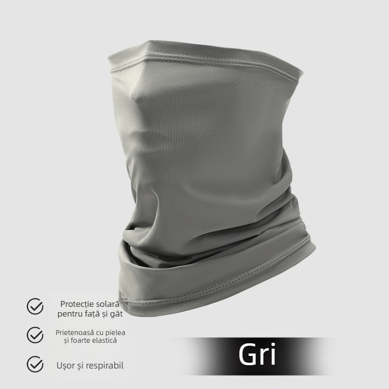 Mască UV pentru față și gât, eșarfă Ice Silk, respirabilă, mărime universală