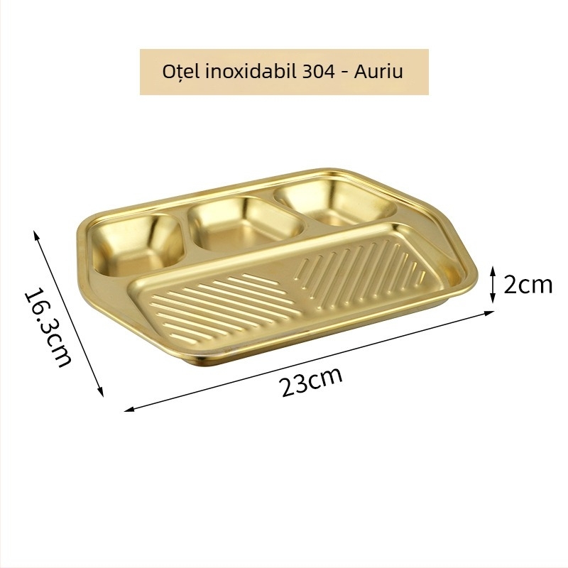 Vas din oțel inoxidabil 304, cu compartimente, pentru cantina școlară – alimentare, pătrat, antiaderent, filtrare a uleiului pentru grătar