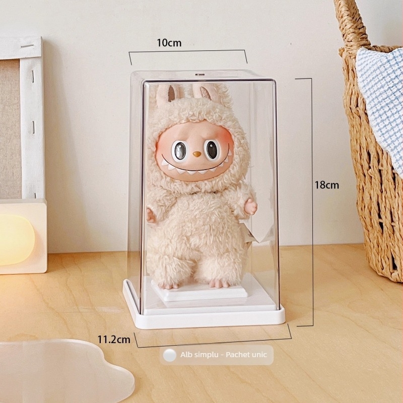 Cutie de afișaj Labubu – acrilic transparent, pentru depozitare și expunere Blind Box Bubble Mart