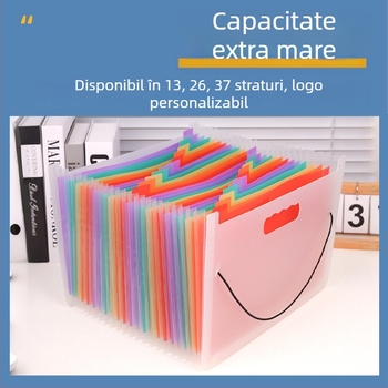 Mapă A4 cu capacitate mare pentru studenți, organizator cu mai multe niveluri, 24 de buzunare, organizator de birou