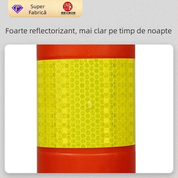 Coloană de avertizare PE pentru siguranța traficului – stâlp din cauciuc, protecție împotriva coliziunilor, cu reflexie