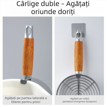 Lopată mare pentru nisip de pisici cu pori fini, pentru nisip tofu amestecat, din oțel inoxidabil și oțel carbon