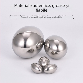 Minge ovală din oțel inoxidabil, goală, în formă de ou, lustruită la oglindă, minge metalică premium pentru balustrade