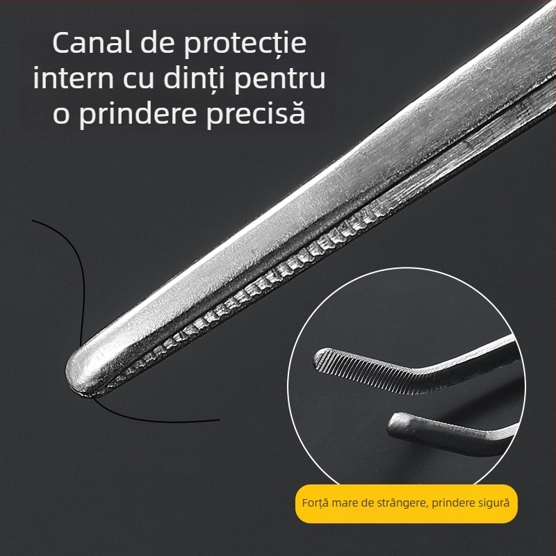 Clește pentru ceai din oțel inoxidabil, extensibil, cu instrumente pentru prepararea ceaiului, clips pentru ceașcă din bambus și accesorii pentru ceremonia ceaiului