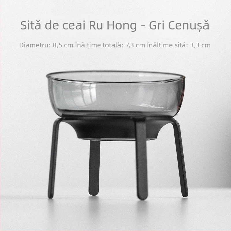 Filtru de ceai din sticlă cu infuzor din oțel inoxidabil – separare ceai-apă, accesoriu de ceai inovator