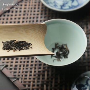 Sui Qiantang bambus japonez handmade – accesorii pentru ceremonia ceaiului, Şase Domni: clips de ceai, ac de ceai, lingură de ceai, suport lotus