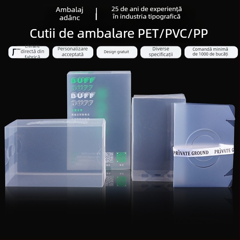 Cutie de ambalaj din PVC personalizată pentru jucării, cutie imprimată cu finisaj mat PP, cutie PET pentru obiecte zilnice