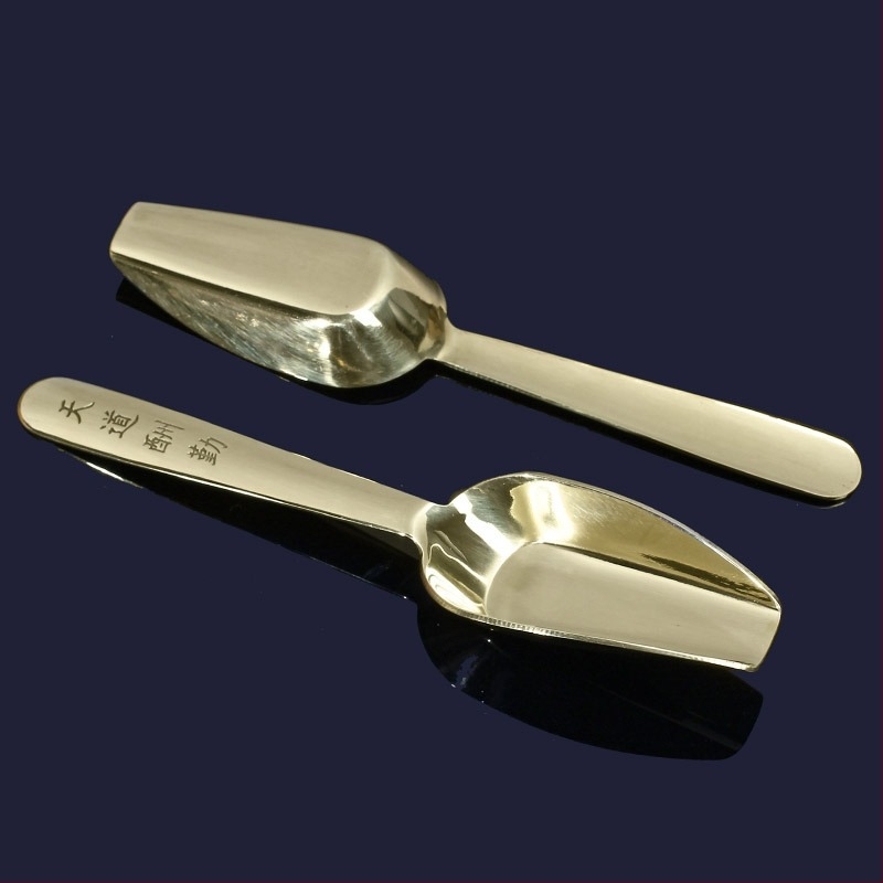 Set din cupru pentru ceai: linguriță de ceai, lingură pentru ceai, linguriță pentru frunze de ceai, accesorii pentru ceremonia ceaiului Six Gentlemen