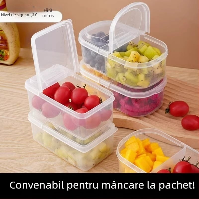 Cutie de prânz de unică folosință, plastic de calitate alimentară, recipient etanș, cutie Bento