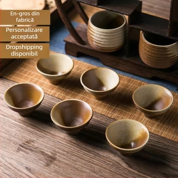 ceașcă ceramică pentru ceai, în formă de pălărie, pentru ceremonia Gongfu, uz personal