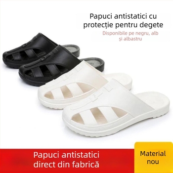 Papuci anti-statice cu vârf închis pentru spații curate, talpă SPU moale