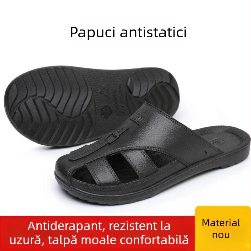 Papuci anti-statice cu vârf închis pentru spații curate, talpă SPU moale