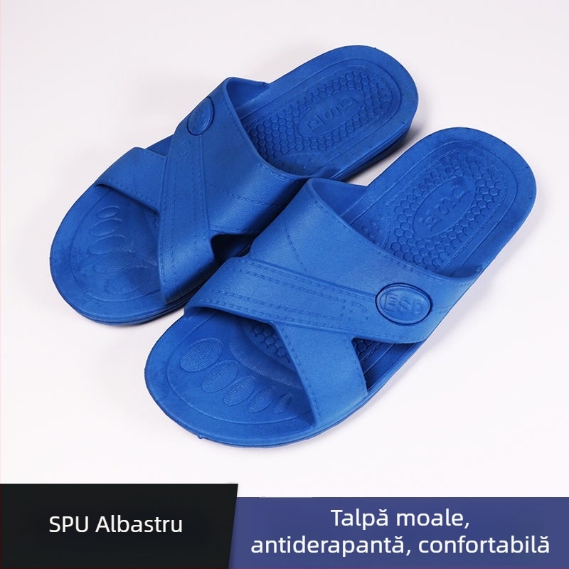 Papuci SPU antistatice pentru bărbați și femei, încălțăminte de laborator fără praf, talpă groasă și moale, antiderapant.