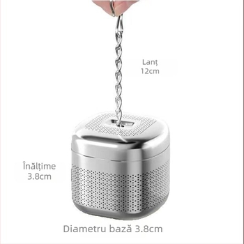 Filtru de ceai din oțel inoxidabil 304 și infuzor pentru frunze de ceai